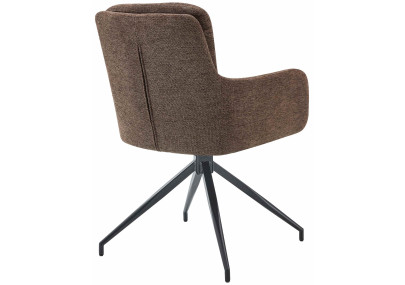 Chaise de salle à manger Pickett en tissu marron