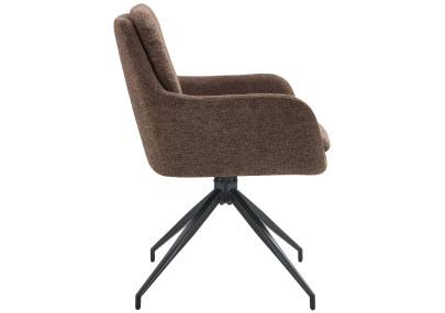 Chaise de salle à manger Pickett en tissu marron