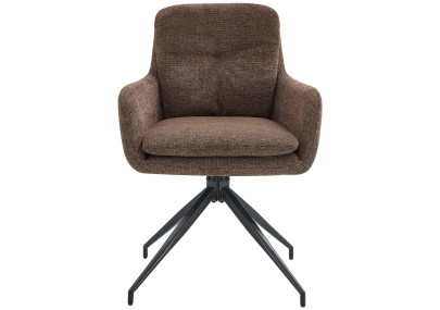 Chaise de salle à manger Pickett en tissu marron