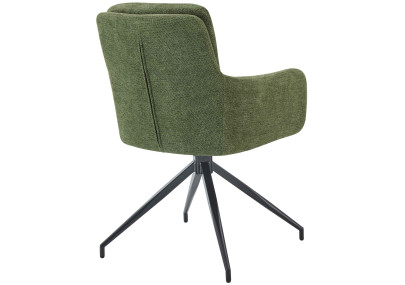 Chaise de salle à manger Pickett en tissu vert