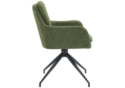 Chaise de salle à manger Pickett en tissu vert