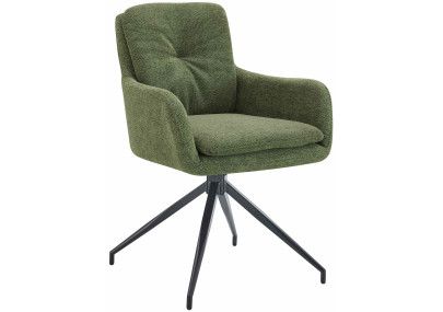 Chaise de salle à manger Pickett en tissu vert