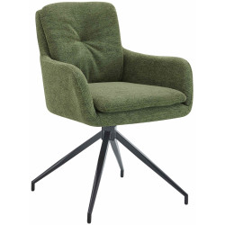 Chaise de salle à manger Pickett en tissu vert
