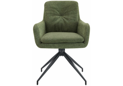 Chaise de salle à manger Pickett en tissu vert