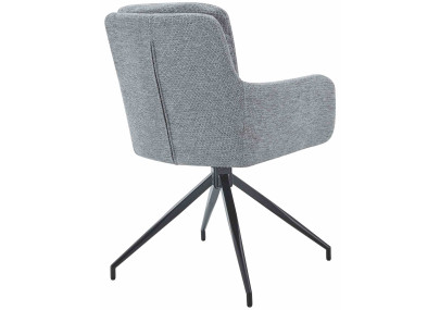 Chaise de salle à manger Pickett en tissu gris