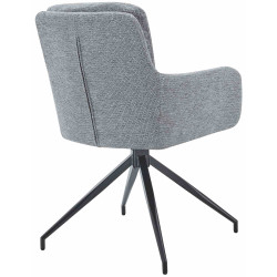 Chaise de salle à manger Pickett en tissu gris