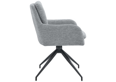 Chaise de salle à manger Pickett en tissu gris
