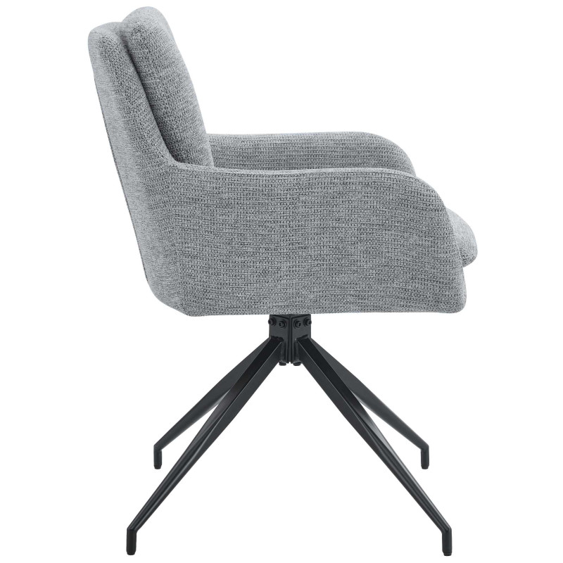Chaise de salle à manger Pickett en tissu gris