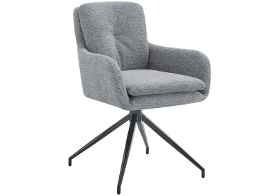 Chaise de salle à manger Pickett en tissu gris