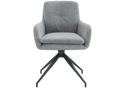 Chaise de salle à manger Pickett en tissu gris