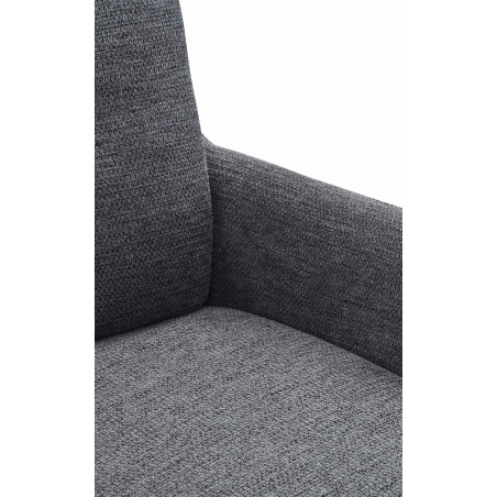 Chaise de salle à manger Pickett en tissu gris foncé