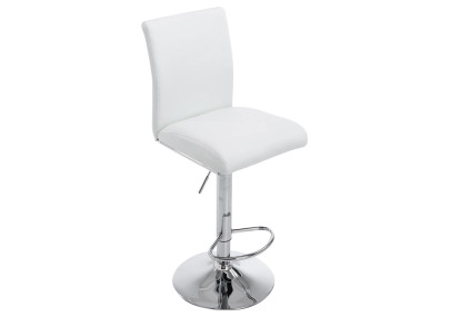 Sgabello Colonia in similpelle bianco