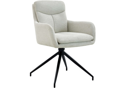 Chaise de salle à manger Somers en tissu crème