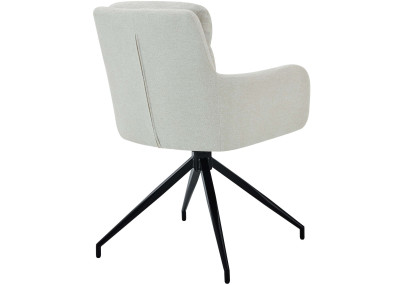 Chaise de salle à manger Somers en tissu crème
