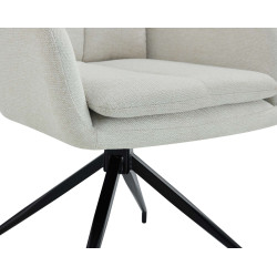 Chaise de salle à manger Somers en tissu crème