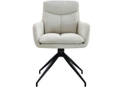 Chaise de salle à manger Somers en tissu crème