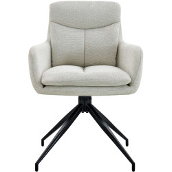 Chaise de salle à manger Somers en tissu crème