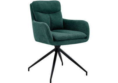 Chaise de salle à manger Somers en tissu vert