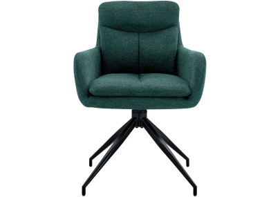 Chaise de salle à manger Somers en tissu vert