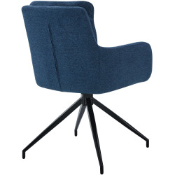 Chaise de salle à manger Somers en tissu bleu