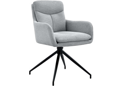 Chaise de salle à manger Somers en tissu gris clair