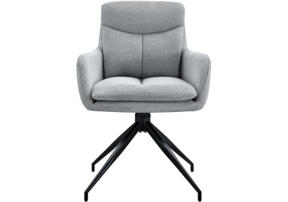 Chaise de salle à manger Somers en tissu gris clair