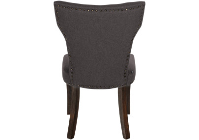 Ensemble de 2 chaises de salle à manger Zadar, tissu antique foncé, gris foncé