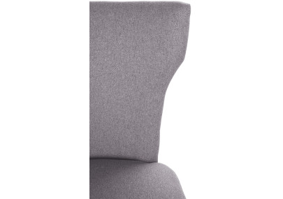 Ensemble de 2 chaises de salle à manger Zadar, tissu gris foncé antique