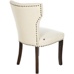 Ensemble de 2 chaises de salle à manger Zadar, tissu crème foncé antique