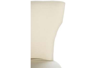 Ensemble de 2 chaises de salle à manger Zadar, tissu crème foncé antique