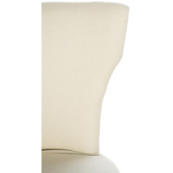 Ensemble de 2 chaises de salle à manger Zadar, tissu crème foncé antique