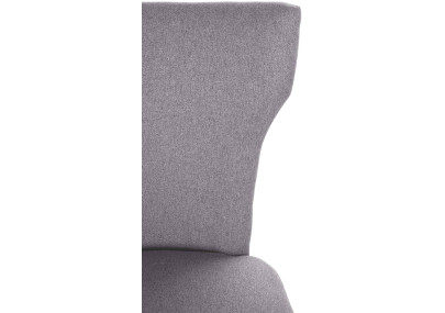 Ensemble de 2 chaises de salle à manger Zadar, tissu gris clair antique