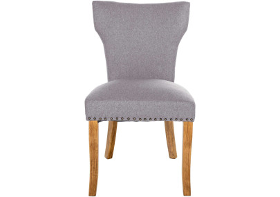 Ensemble de 2 chaises de salle à manger Zadar, tissu gris clair antique