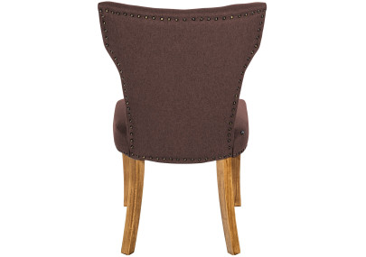 Ensemble de 2 chaises de salle à manger Zadar, tissu marron clair antique