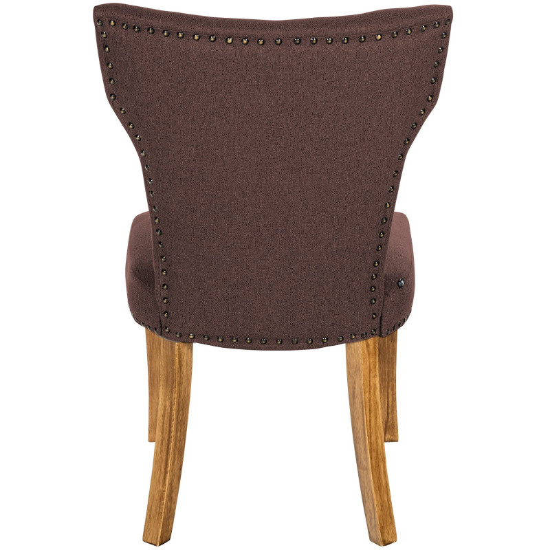 Ensemble de 2 chaises de salle à manger Zadar, tissu marron clair antique