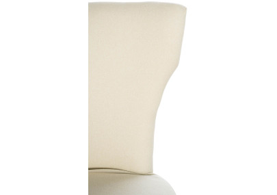 Ensemble de 2 chaises de salle à manger Zadar, tissu crème clair antique