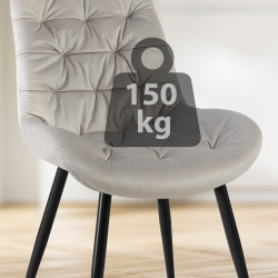 Ensemble de 2 chaises de salle à manger Rossford grises