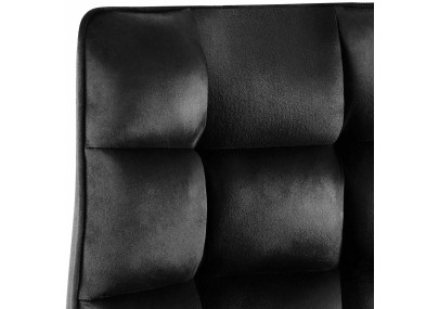Fauteuil Saranda, velours noir