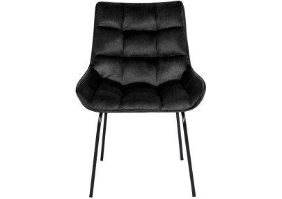 Fauteuil Saranda, velours noir