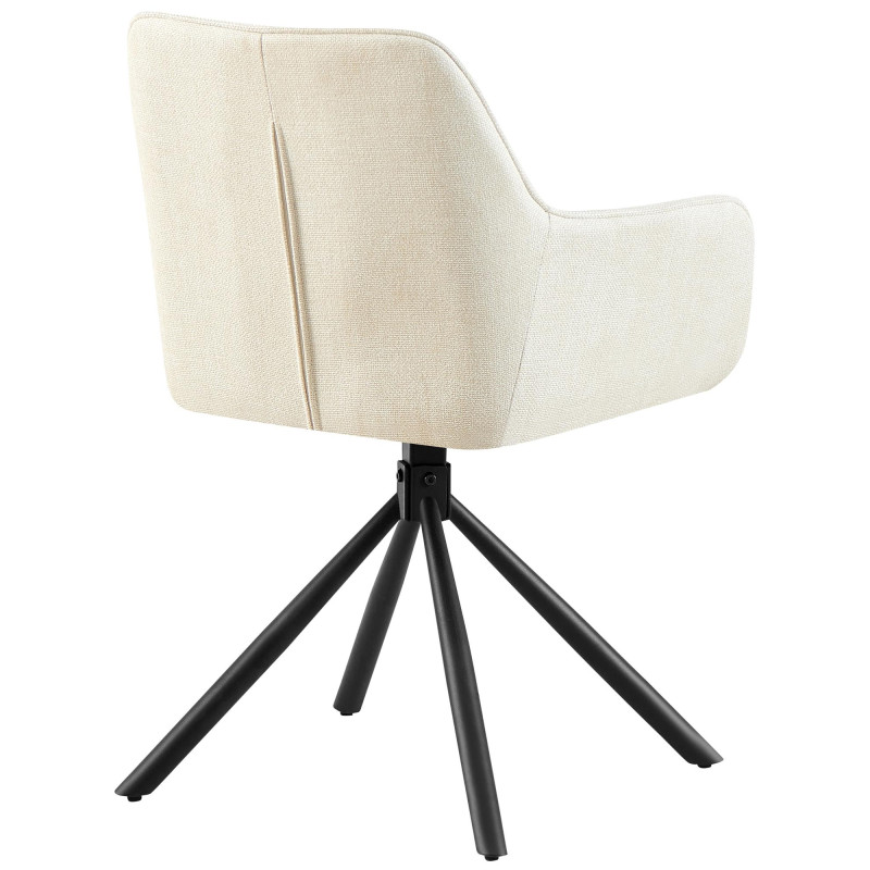 Fauteuil Tipton, tissu crème