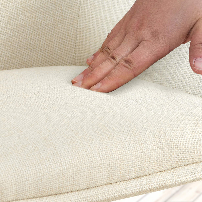 Fauteuil Tipton, tissu crème