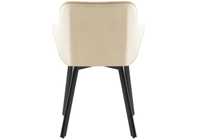 Ensemble de 2 chaises de salle à manger Antigo en velours crème