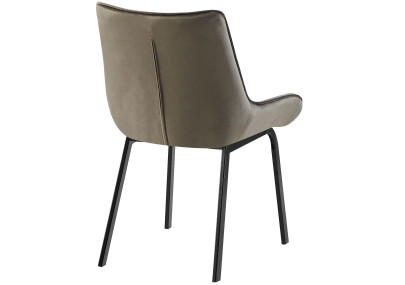 Fauteuil Saranda en velours anthracite