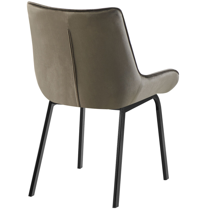 Fauteuil Saranda en velours anthracite