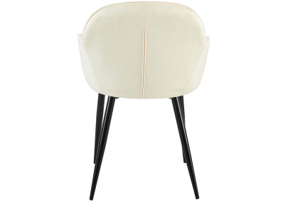 Ensemble de 2 chaises de salle à manger Boise en velours crème