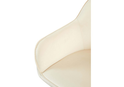 Ensemble de 2 chaises de salle à manger Boise en velours crème