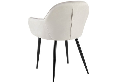 Ensemble de 2 chaises de salle à manger Boise en velours gris