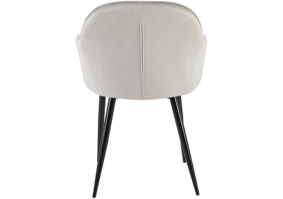 Ensemble de 2 chaises de salle à manger Boise en velours gris