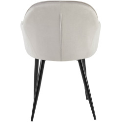 Ensemble de 2 chaises de salle à manger Boise en velours gris