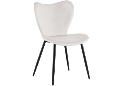 Chaise de salle à manger Maika, velours gris